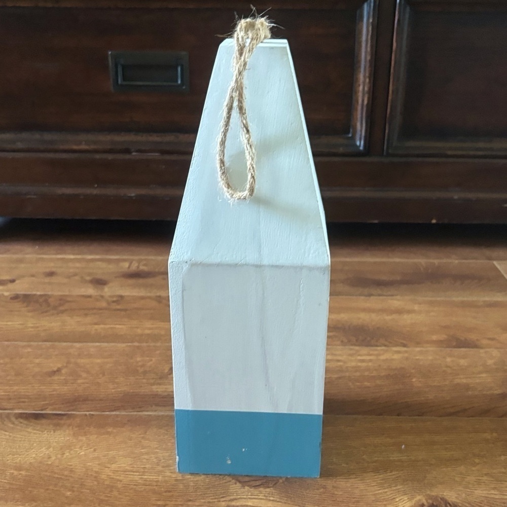 Decorative Wooden Block with Rope Handle - Picture 2 of 5